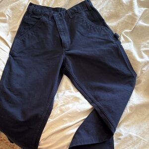 Dark Blue Carhartt Duck Work Pants